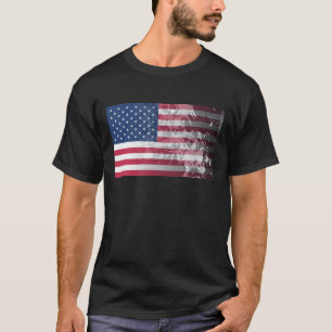 T-shirts Bandeira americana, patriotismo do grunge dos E.U.