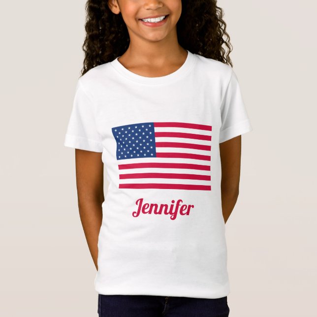 T-shirts Bandeira Americana | Personalizado (Frente)