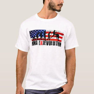 T-shirts Bandeira americana T da carta da evolução do