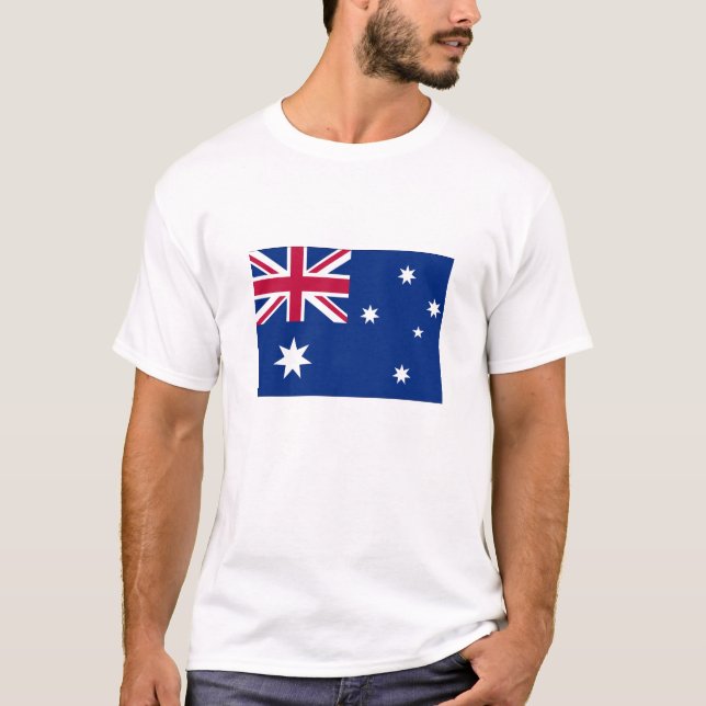 T-shirts bandeira australiana (Frente)