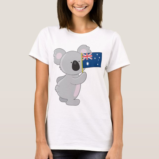 T-shirts Bandeira Australiana Koala (Frente)