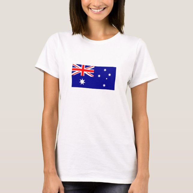 T-shirts Bandeira Australiana Patriótica (Frente)