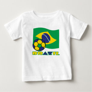 T-shirts Bandeira Brasileira Bola de Futebol Brasil