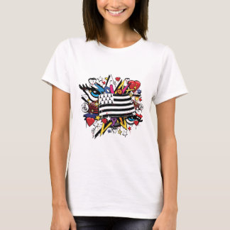 T-shirts Bandeira Bretanha Breizh graffiti Bretão graff