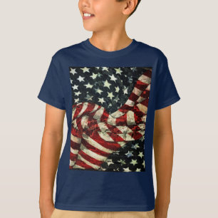 T-shirts Bandeira-Camuflagem americana por Shirley Taylor