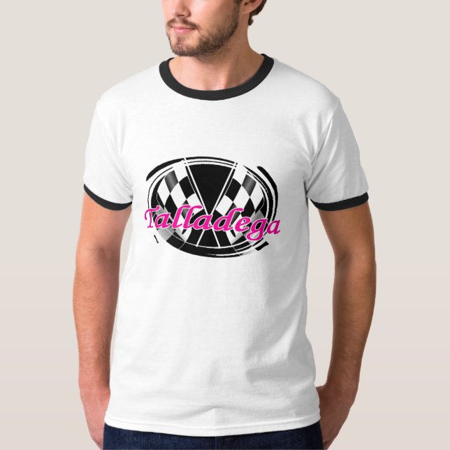 T-shirts bandeira checkered (Frente)
