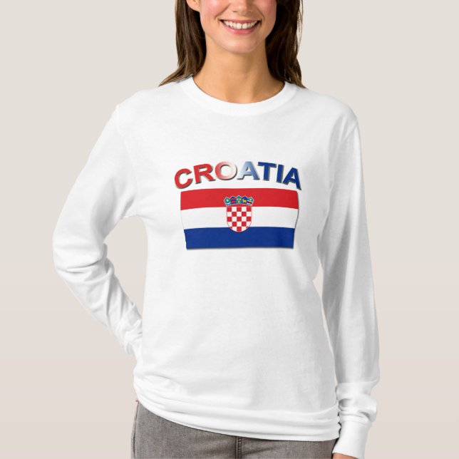 T-shirts Bandeira croata 2 (Frente)
