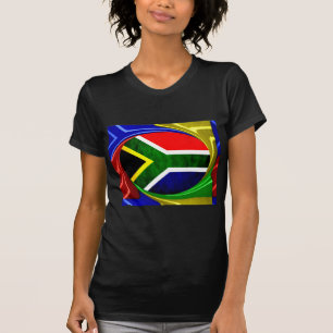 T-shirts Bandeira da África do Sul: Motif Dinâmico de Rodov