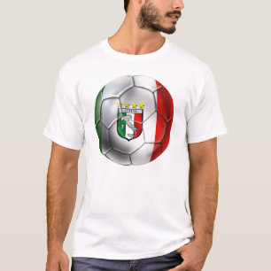 T-shirts Bandeira da bola de futebol de Italia Forza