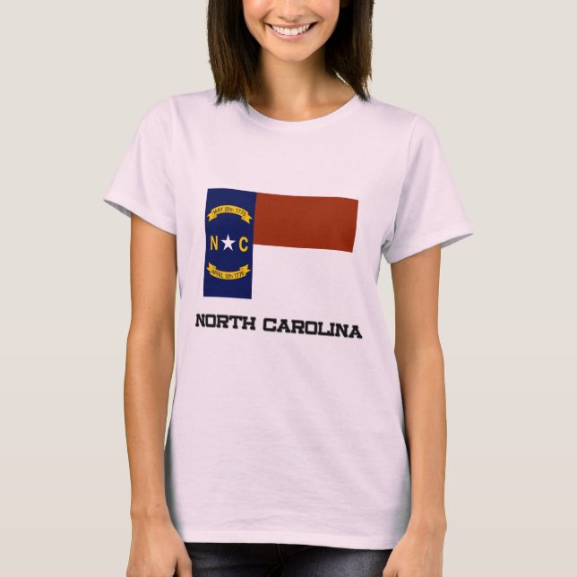 T-shirts Bandeira da Carolina do Norte (Frente)
