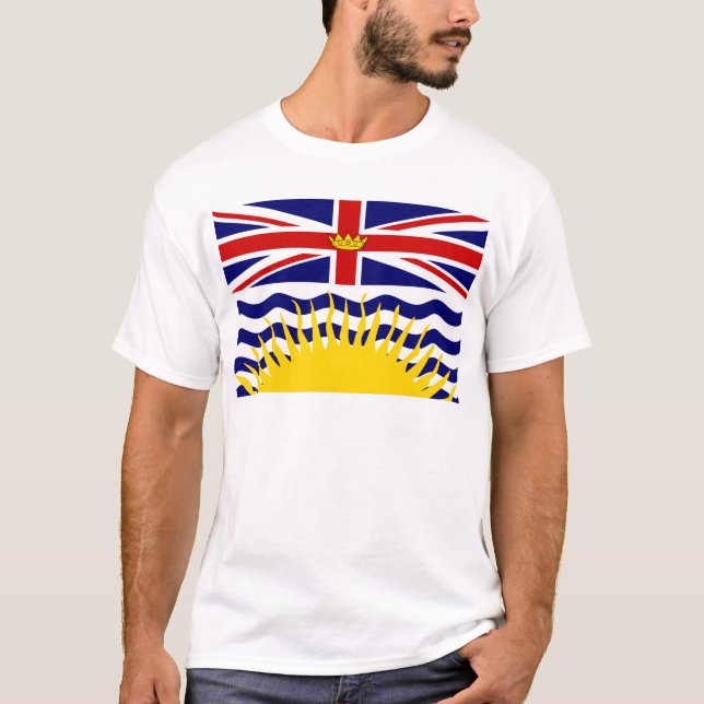 T-shirts Bandeira da Colúmbia Britânica (Frente)
