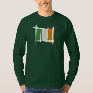 T-shirts Bandeira da escova de Ireland