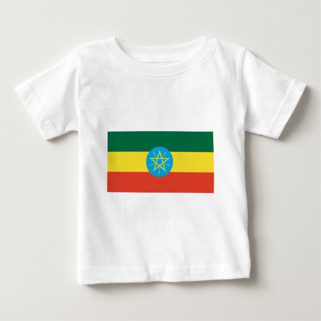 T-shirts Bandeira da Etiópia (Frente)