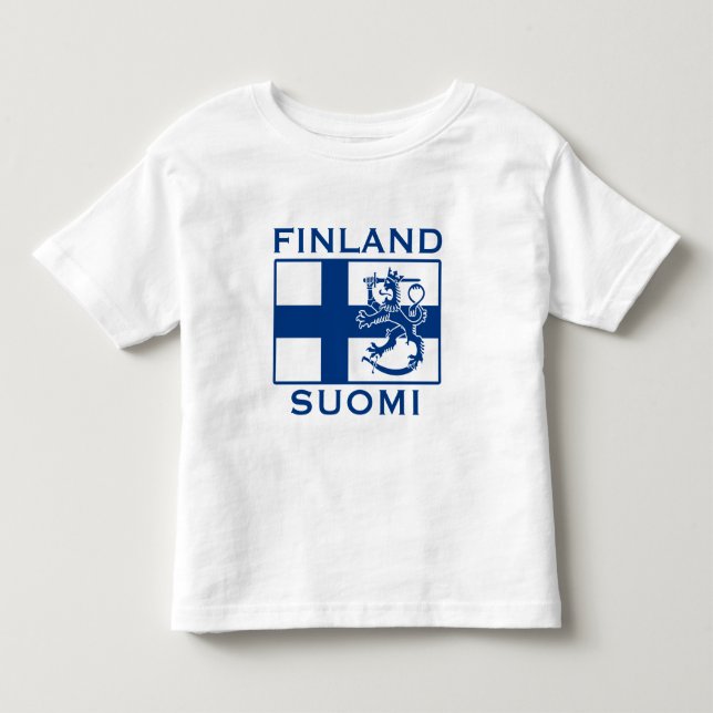 T-shirts Bandeira da Finlândia (Frente)