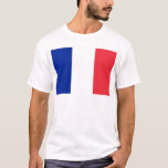 T-shirts Bandeira da França; Bandeira Francesa, Drapeau de<br><div class="desc">Le drapeau de la France, drapeau tricolore bleu, blanc, rouge, également appelé "drapeau ou pavillon tricolore", est l’emblème national de la République française. A bandeira nacional da França é uma bandeira tricolor com três bandas verticais de cor azul, branca e vermelha. É conhecido como o Tricolor francês ou simplesmente o...</div>