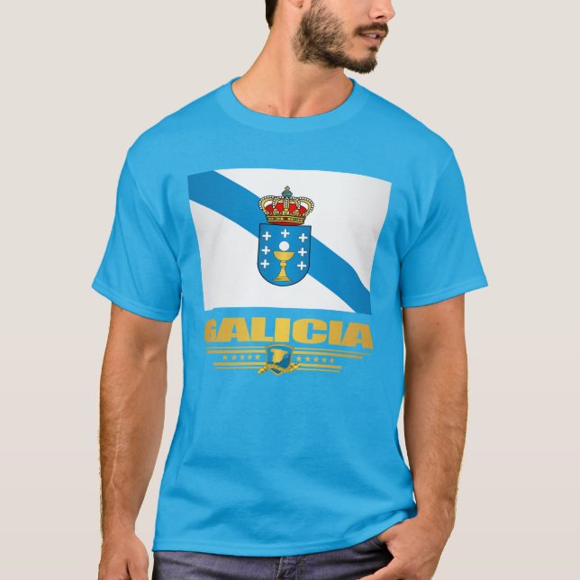 T-shirts Bandeira da Galiza (Frente)