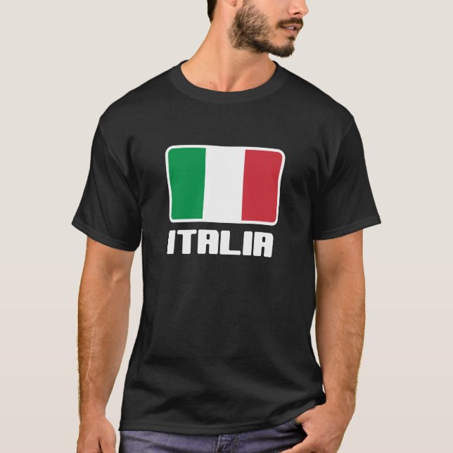 T-shirts Bandeira da Itália (Frente)