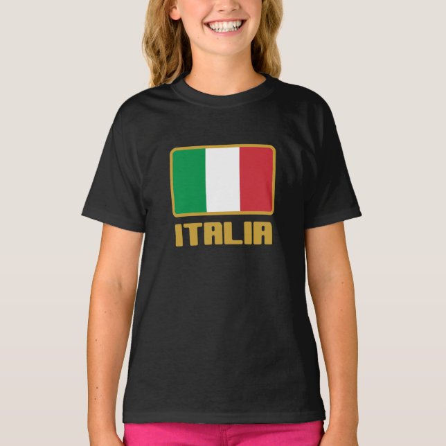 T-shirts Bandeira da Itália (Frente)