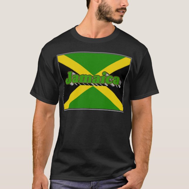 T-shirts bandeira da Jamaica (Frente)