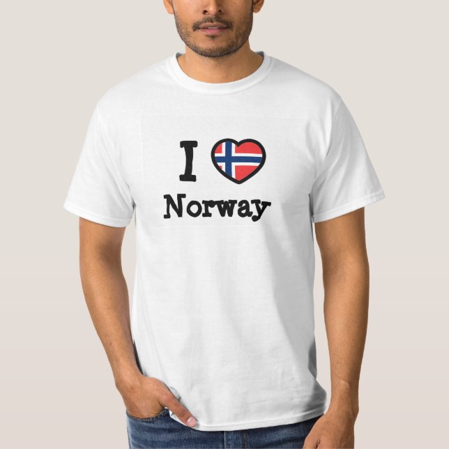 T-shirts Bandeira da Noruega (Frente)