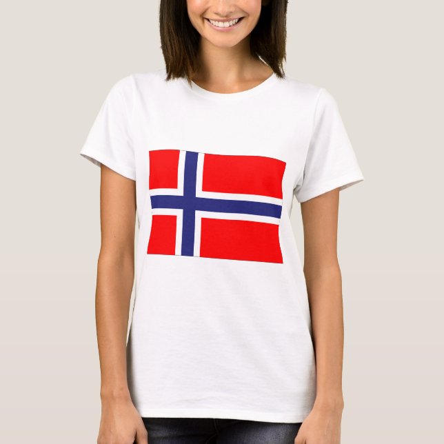 T-shirts Bandeira da Noruega (Frente)