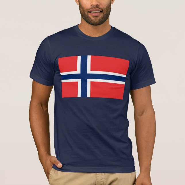 T-shirts Bandeira da Noruega (Frente)