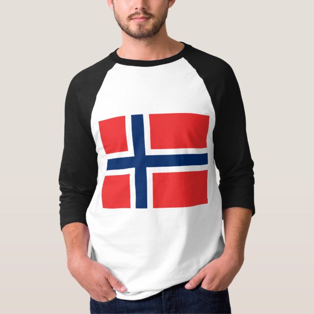 T-shirts Bandeira da Noruega (Frente)