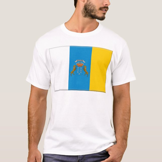 T-shirts Bandeira das Ilhas Canárias (espanha) (Frente)
