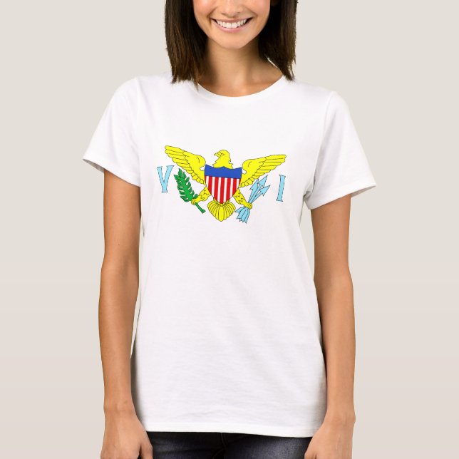 T-shirts Bandeira das Ilhas Virgens dos EUA (Frente)