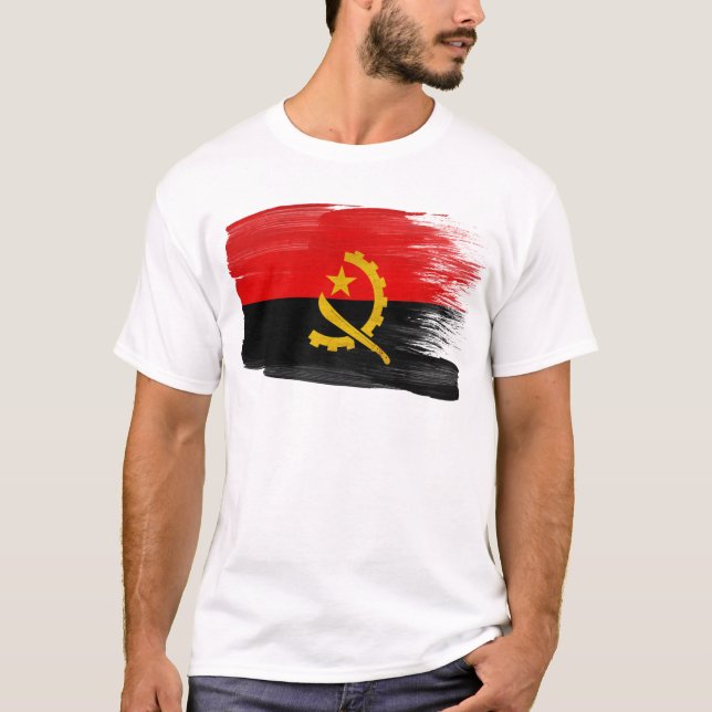 T-shirts Bandeira de Angola (Frente)
