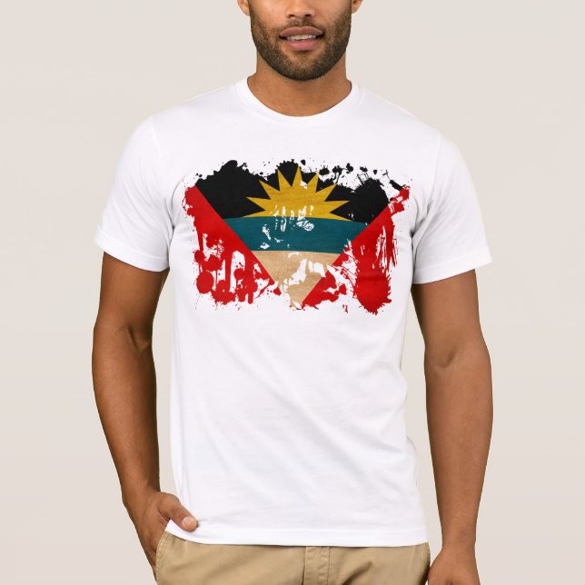 T-shirts Bandeira de Antígua e de Barbuda (Frente)