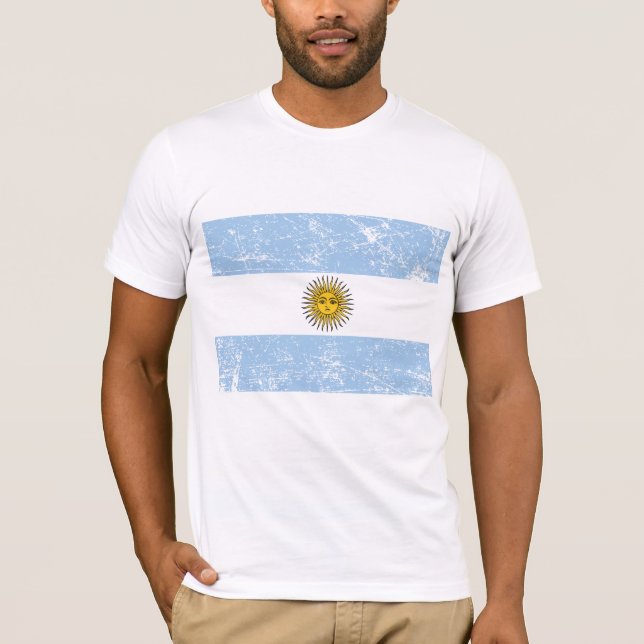 T-shirts Bandeira de Argentina (Frente)