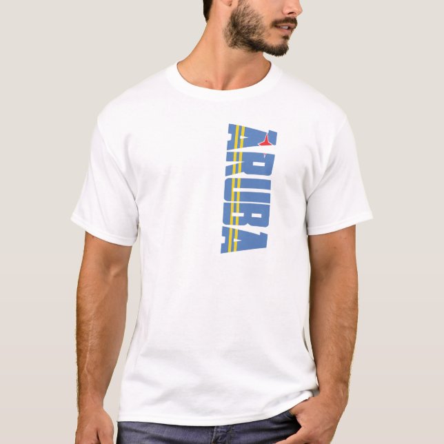 T-shirts Bandeira de Aruba (Frente)