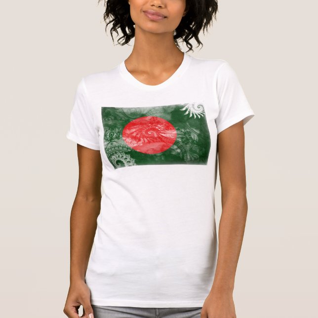 T-shirts Bandeira de Bangladesh (Frente)