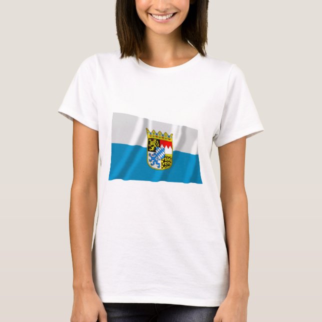 T-shirts Bandeira de Baviera/Baviera com braços (Frente)