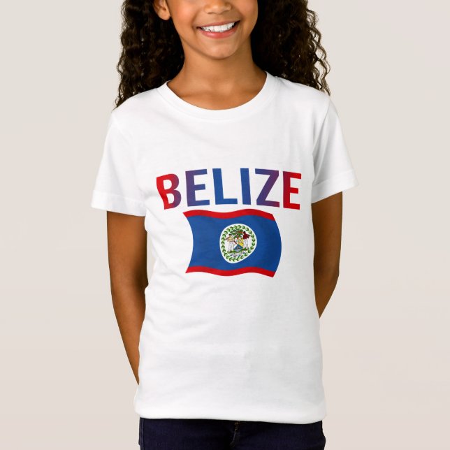 T-shirts Bandeira de Belize - Tri Cor (Frente)