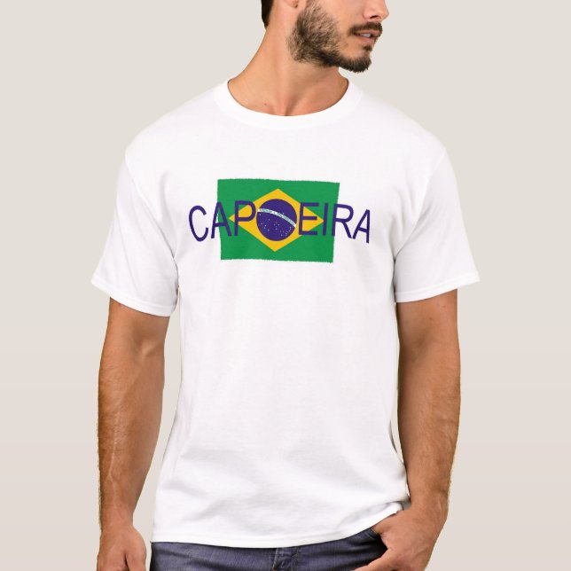 T-shirts bandeira de Brasil do capoeira (Frente)
