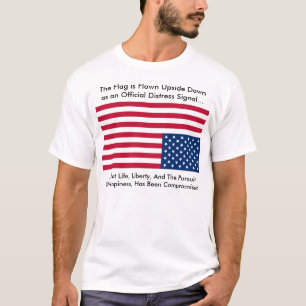 T-shirts Bandeira de cabeça para baixo