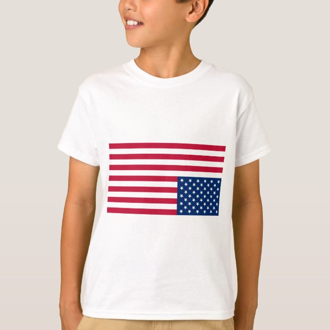 T-shirts Bandeira de cabeça para baixo dos EUA (sinal de (Frente)