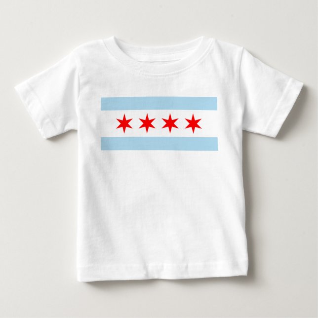T-shirts Bandeira de Chicago (Frente)