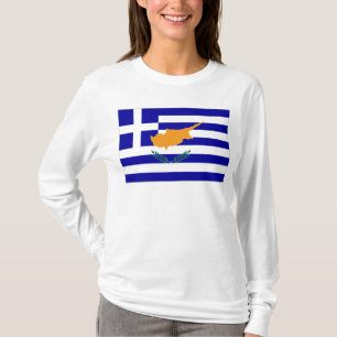 T-shirts Bandeira de Chipre do grego