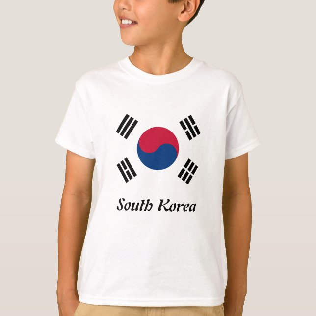 T-shirts Bandeira de Coreia do Sul (Frente)