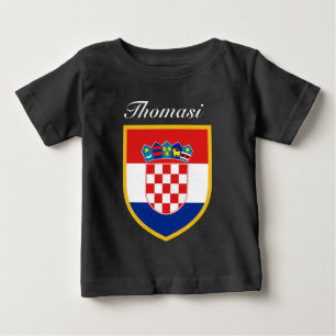 T-shirts Bandeira de Croatia personalizada