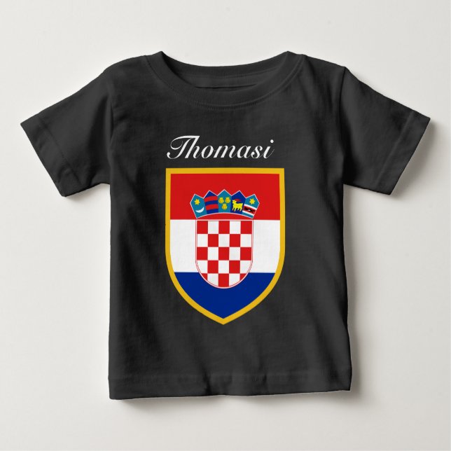 T-shirts Bandeira de Croatia personalizada (Frente)
