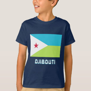 T-shirts Bandeira de Djibouti com nome