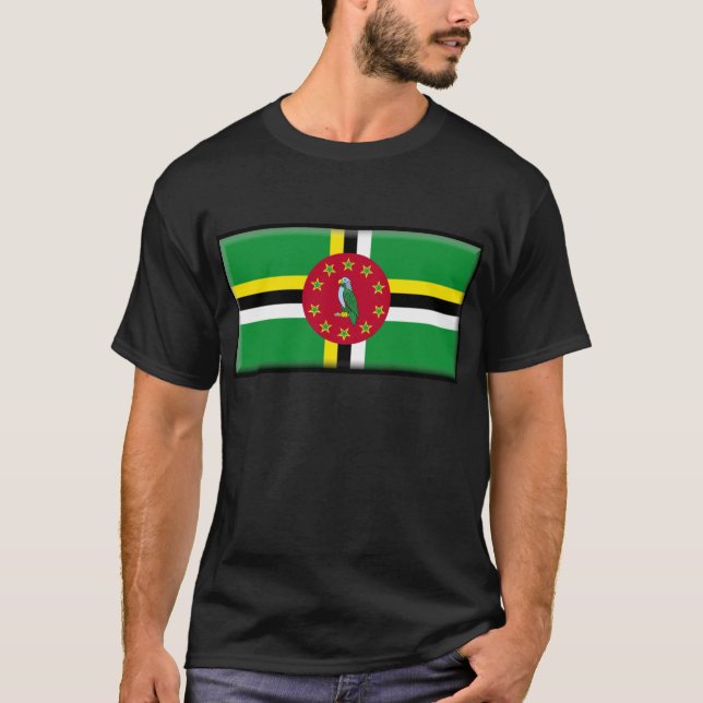 T-shirts Bandeira de Dominica (Frente)