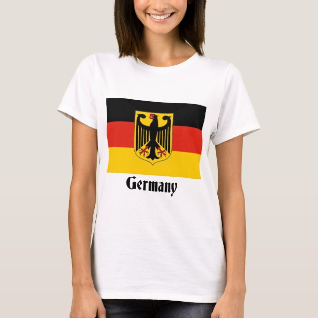 T-shirts Bandeira de Eagle do alemão (Frente)