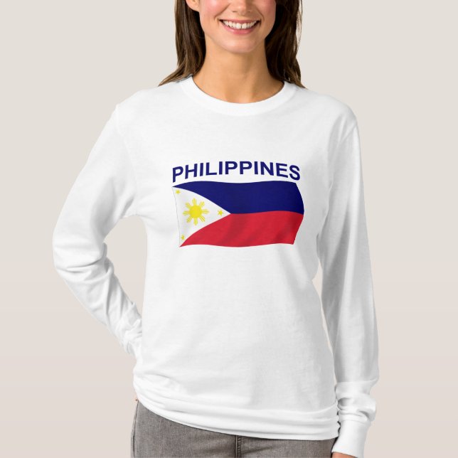 T-shirts Bandeira de Filipinas (Frente)
