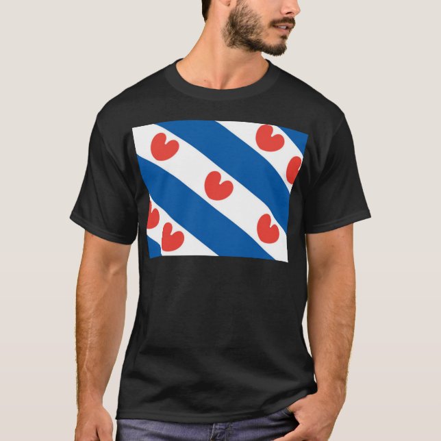 T-shirts Bandeira de Friesland (Frente)