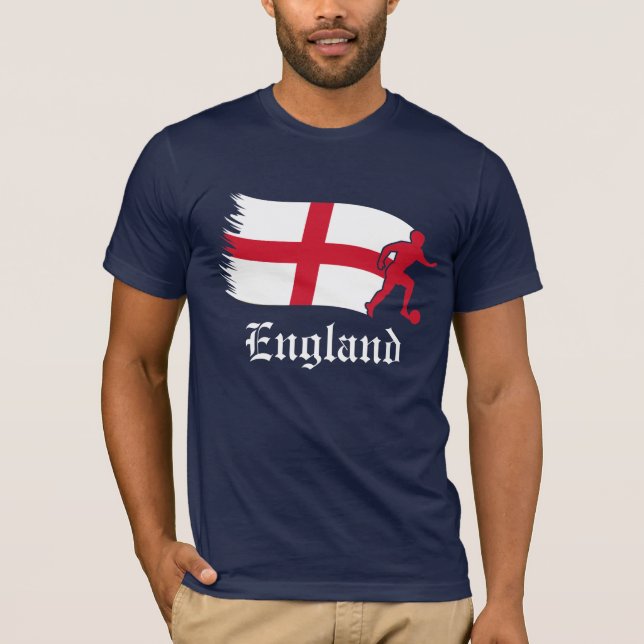 T-shirts Bandeira de Futebol da Inglaterra (Frente)